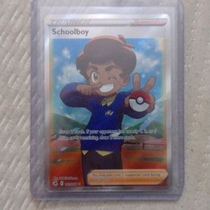 POKEMON- schoolboy trainer holographic#263/264.perfect condition.